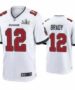 High quality Tom Brady Buccaneers White Super Bowl Lv Game Jersey