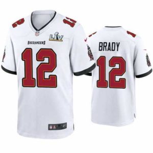 High quality Tom Brady Buccaneers White Super Bowl Lv Game Jersey