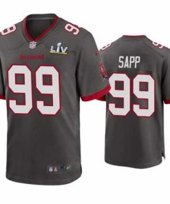 Finest Warren Sapp Buccaneers Pewter Super Bowl Lv Game Jersey