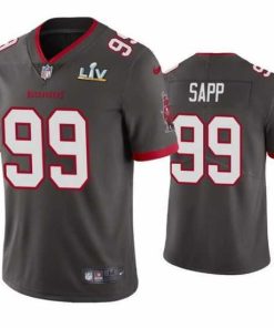 Exquisite Warren Sapp Buccaneers Pewter Super Bowl Lv Vapor Limited Jersey