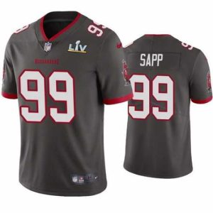 Exquisite Warren Sapp Buccaneers Pewter Super Bowl Lv Vapor Limited Jersey