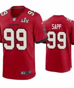 Gorgeous Warren Sapp Buccaneers Red Super Bowl Lv Game Jersey