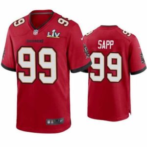 Gorgeous Warren Sapp Buccaneers Red Super Bowl Lv Game Jersey