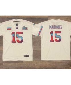 Superior Men's Kansas City Chiefs #15 Patrick Mahomes White Super Bowl LVII Patch Vapor Untouchable Limited Stitched Jersey