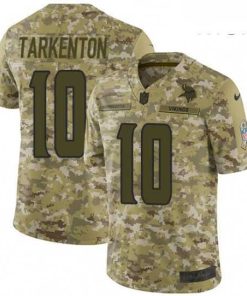 Exquisite Mens Nike Minnesota Vikings 10 Fran Tarkenton Limited Camo 2018 Salute to Service NFL Jersey