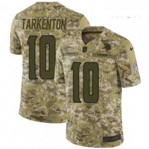 Exquisite Mens Nike Minnesota Vikings 10 Fran Tarkenton Limited Camo 2018 Salute to Service NFL Jersey