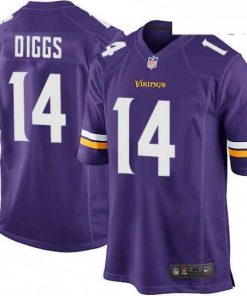 Premium Mens Nike Minnesota Vikings 14 Stefon Diggs Game Purple Team Color NFL Jersey