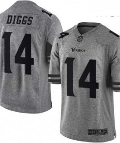 Superb Mens Nike Minnesota Vikings 14 Stefon Diggs Limited Gray Gridiron NFL Jersey