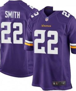 Finest Mens Nike Minnesota Vikings 22 Harrison Smith Game Purple Team Color NFL Jersey