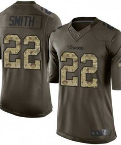 Superb Mens Nike Minnesota Vikings 22 Harrison Smith Limited Green Salute to Service NFL Jersey