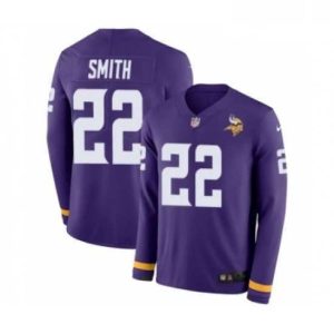 Exquisite Mens Nike Minnesota Vikings 22 Harrison Smith Limited Purple Therma Long Sleeve NFL Jersey