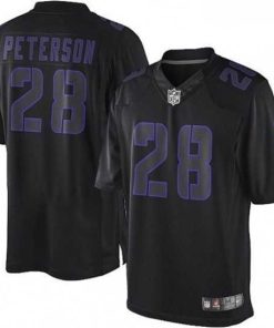 Exquisite Mens Nike Minnesota Vikings 28 Adrian Peterson Limited Black Impact NFL Jersey