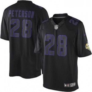 Exquisite Mens Nike Minnesota Vikings 28 Adrian Peterson Limited Black Impact NFL Jersey