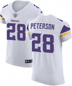 Premium Mens Nike Minnesota Vikings 28 Adrian Peterson White Vapor Untouchable Elite Player NFL Jersey