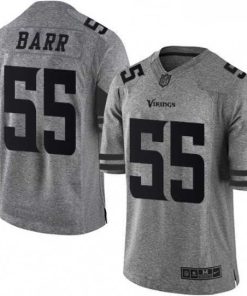 High quality Mens Nike Minnesota Vikings 55 Anthony Barr Limited Gray Gridiron NFL Jersey