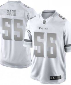 High quality Mens Nike Minnesota Vikings 55 Anthony Barr Limited White Platinum NFL Jersey
