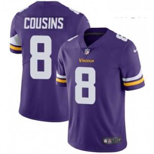 Exquisite Mens Nike Minnesota Vikings 8 Kirk Cousins Purple Team Color Vapor Untouchable Limited Player NFL Jersey