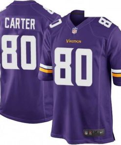 Marvelous Mens Nike Minnesota Vikings 80 Cris Carter Game Purple Team Color NFL Jersey