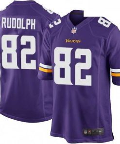 Exquisite Mens Nike Minnesota Vikings 82 Kyle Rudolph Game Purple Team Color NFL Jersey