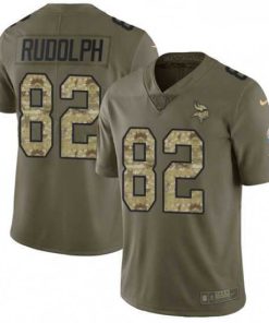 Exceptional Mens Nike Minnesota Vikings 82 Kyle Rudolph Limited OliveCamo 2017 Salute to Service NFL Jersey