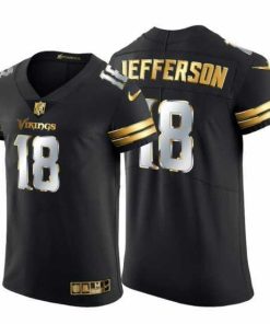 Gorgeous Minnesota Vikings 18 Justin Jefferson Nike Black Edition Vapor Untouchable Elite NFL Jersey