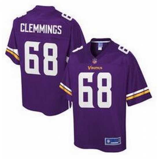 Outstanding Minnesota Vikings # 68 T J Clemmings Purple elite Jerseys