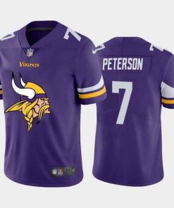 Marvelous Minnesota Vikings 7 Patrick Peterson Purple Nike Big Team Logo Vapor Limited NFL Jersey