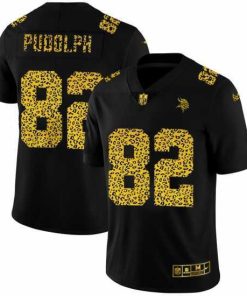 Superior Minnesota Vikings 82 Kyle Rudolph Nike Leopard Print Fashion Vapor Limited NFL Jersey Black