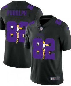 Gorgeous Minnesota Vikings 82 Kyle Rudolph Nike Team Logo Dual Overlap Limited NFL Jersey Black