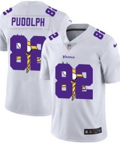 Exceptional Minnesota Vikings 82 Kyle Rudolph White Nike Team Logo Dual Overlap Limited NFL Jersey