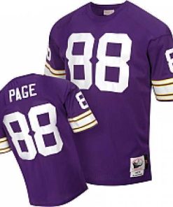 Superior MitchellandNess Minnesota Vikings 1975 88 Alan Page Authentic Throwback Team Color Jersey
