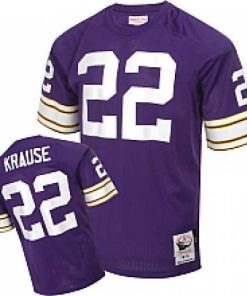 Superior MitchellandNess Minnesota Vikings 22 Paul Krause 1975 Authentic Throwback Jersey