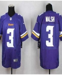 Gorgeous New Minnesota Vikings #3 Blair Walsh Purple Team Color Stitched NFL Elite Jersey