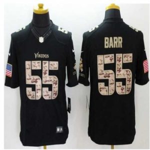 Exceptional New Minnesota Vikings #55 Anthony Barr Black Men's Stitched NFL Limited Salute to Service Jersey