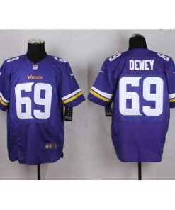 Finest New Minnesota Vikings #69 Dewey Purple Team Color Stitched NFL Elite jersey
