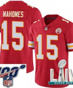 Outstanding Nike Kansas City Chiefs #15 Patrick Mahomes Red Team Color 2020 Super Bowl LIV Stitched NFL Vapor Untouchable Limited Jersey