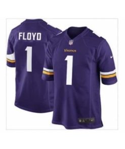 Exquisite Nike Minnesota Vikings 1 Sharrif Floyd purple game NFL Jersey