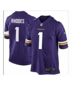 Exquisite Nike Minnesota Vikings 1 Xavier Rhodes purple game NFL Jersey