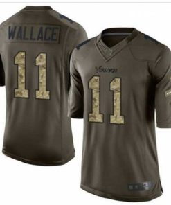 Gorgeous Nike Minnesota Vikings #11 Mike Wallace Green 27s Stitched NFL Limited Salute to Service Jersey