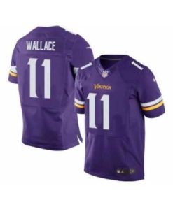 Superb Nike Minnesota Vikings 11 Mike Wallace Purple Elite NFL Jersey