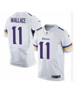 Superb Nike Minnesota Vikings 11 Mike Wallace White Elite NFL Jersey
