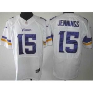 Exceptional Nike Minnesota Vikings 15 Greg Jennings White Elite NFL Jersey