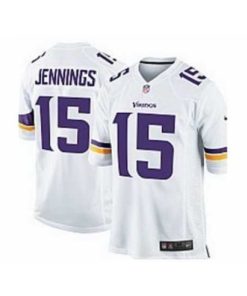 High quality Nike Minnesota Vikings 15 Greg Jennings White Game NFL Jersey