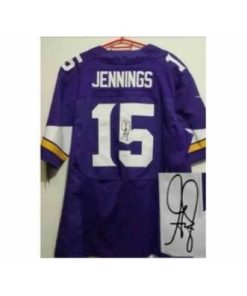Superb Nike Minnesota Vikings 15 Greg Jennings purple Elite signature NFL Jersey