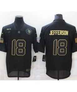 Gorgeous Nike Minnesota Vikings 18 Justin Jefferson Black 2020 Salute To Service Limited Jersey
