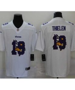 Superb Nike Minnesota Vikings 19 Adam Thielen White Shadow Logo Limited Jersey
