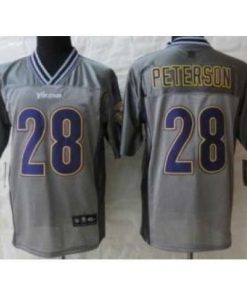 High quality Nike Minnesota Vikings 28 Adrian Peterson Grey Elite Vapor NFL Jersey