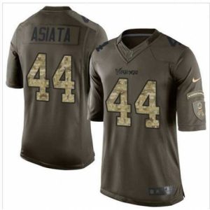 Exceptional Nike Minnesota Vikings #44 Matt Asiata Green 27s Stitched NFL Limited Salute to Service Jersey