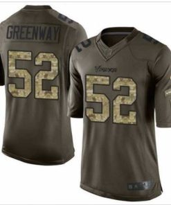 Premium Nike Minnesota Vikings #52 Chad Greenway Green 27s Stitched NFL Limited Salute to Service Jersey