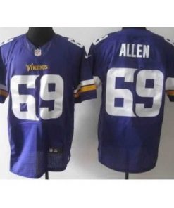 Finest Nike Minnesota Vikings 69 Jared Allen Purple Elite NFL Jersey